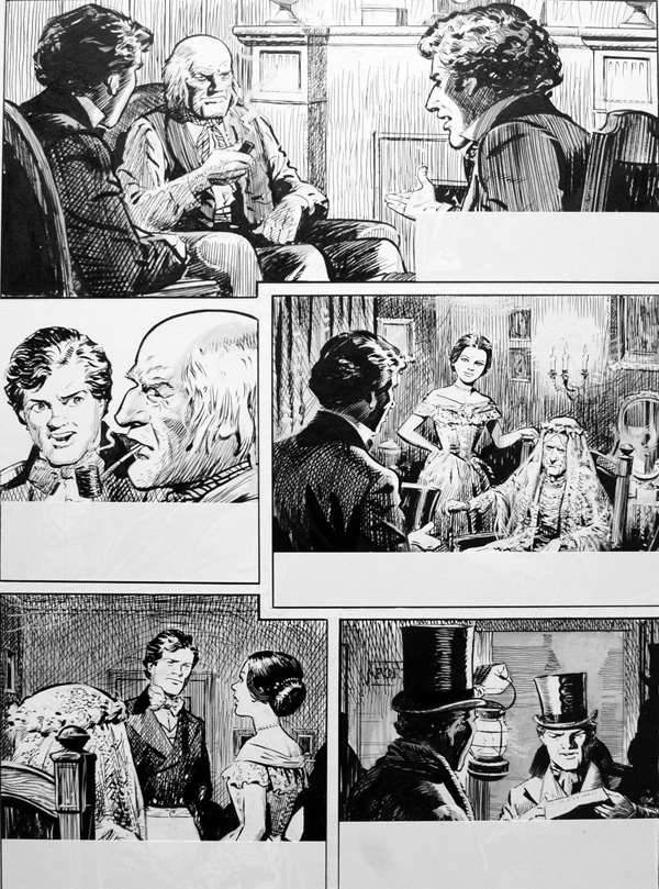Great Expectations - Return To Satis House (Original) by Charles Dickens (Lacey) at The Illustration Art Gallery