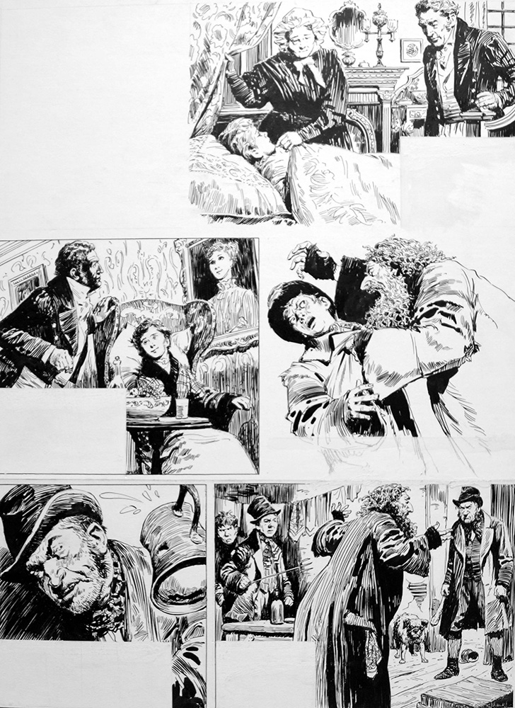 Oliver Twist - Oliver Gets Taken In (Original) art by Charles Dickens (Lacey) at The Illustration Art Gallery