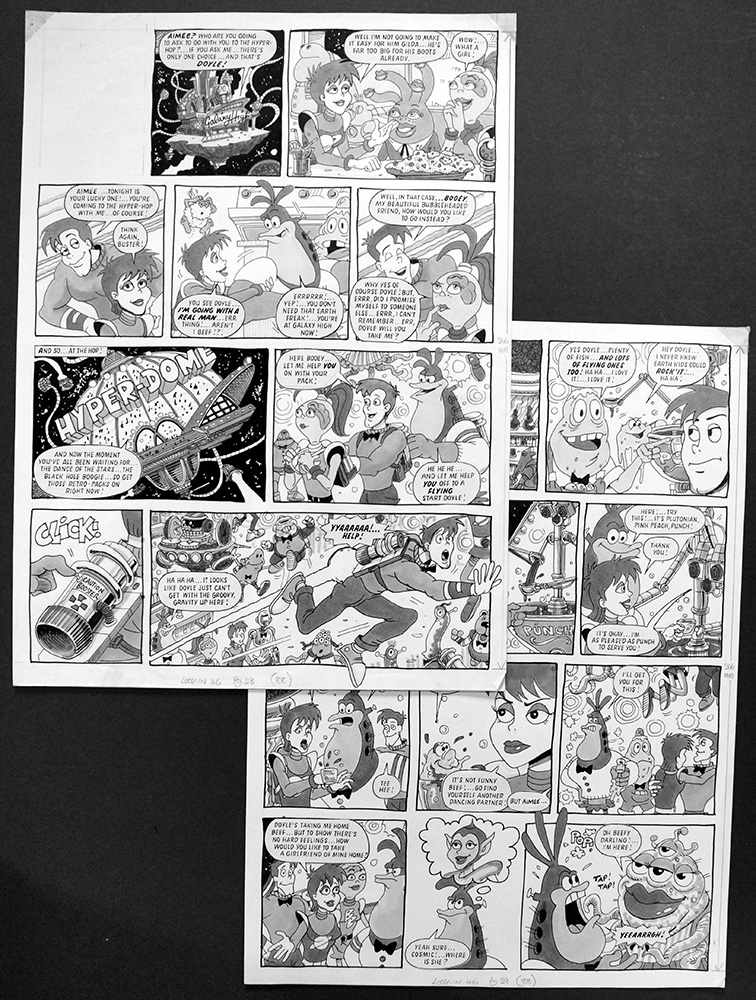 Galaxy High - The Hyper-Hop (TWO pages) (Originals) art by Galaxy High (Andy Lanning) Art at The Illustration Art Gallery