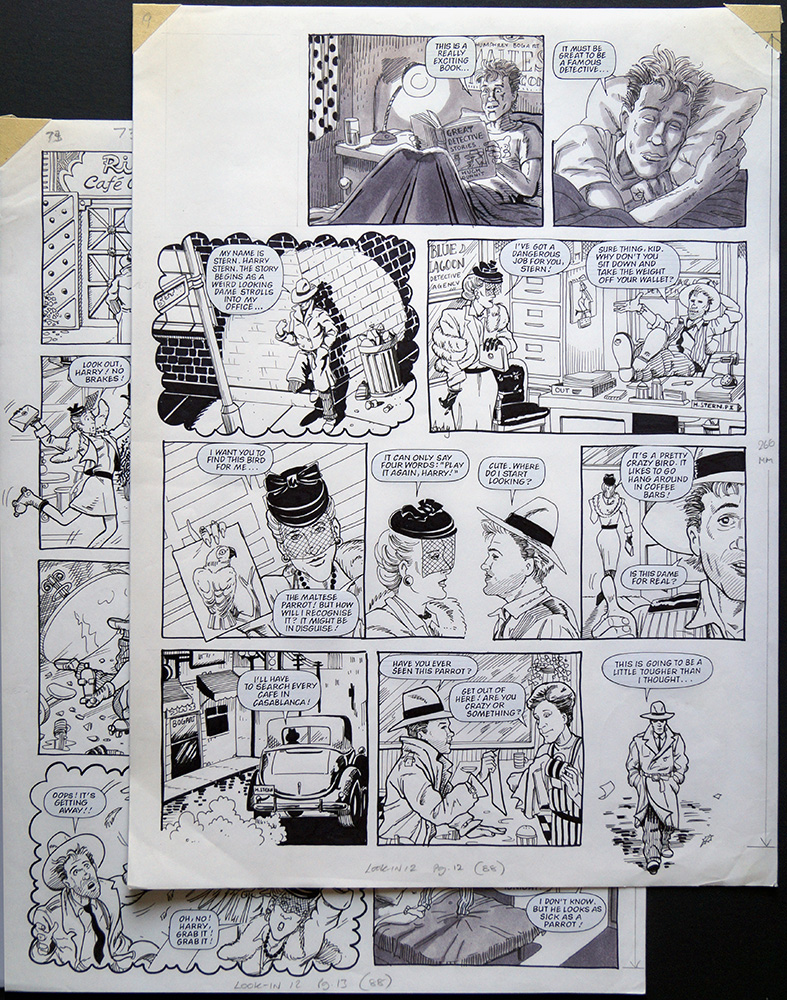 Hugh Dunnit - Dream Detective (TWO pages) (Originals) (Signed) art by Andy Lanning Art at The Illustration Art Gallery