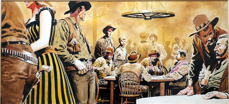 The Saloon (Original) by Don Lawrence at The Illustration Art Gallery