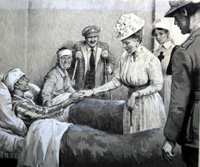 Queen Mary Visits the Wounded art by Frank Marsden Lea