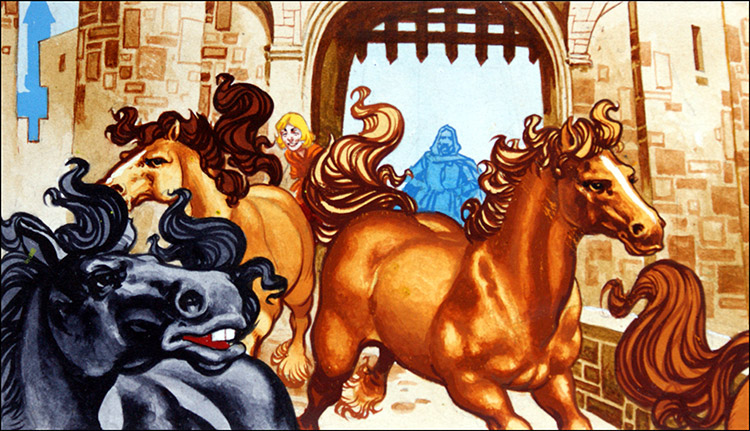 The Horses Return (Original) by Brian Lewis at The Illustration Art Gallery