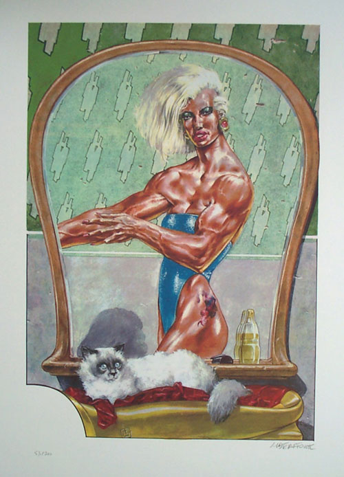 Body Builder (Limited Edition Print) (Signed) by Gaetano (Tanino) Liberatore at The Illustration Art Gallery