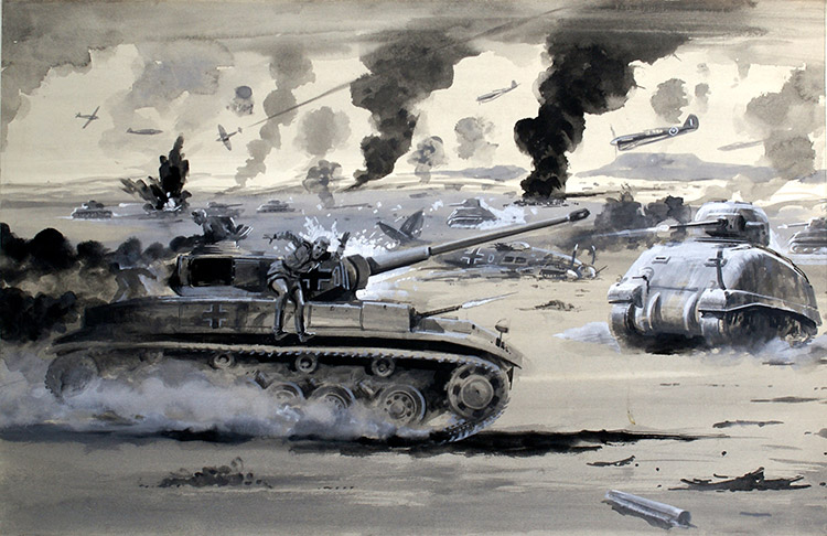 Rommel: The Desert Fox (Original) by Barrie Linklater at The Illustration Art Gallery