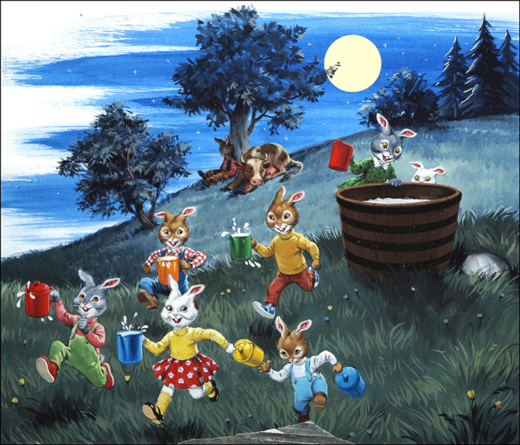 Brer Rabbit and the Milk Cow Blues (Original) by Virginio Livraghi at The Illustration Art Gallery