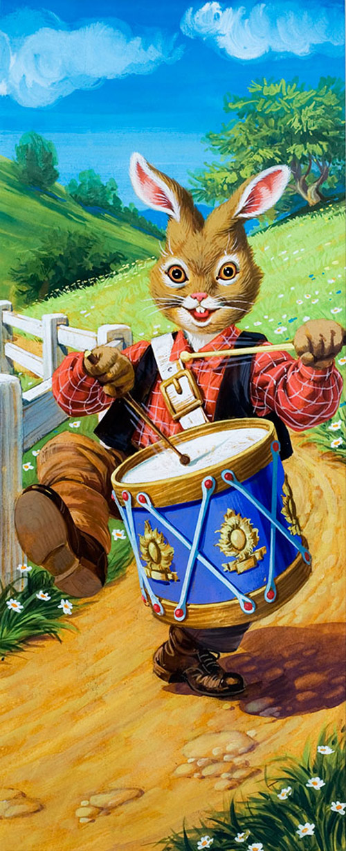 Brer Rabbit: Drummer Boy (Original) by Virginio Livraghi at The Illustration Art Gallery
