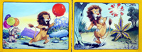 Leo The Friendly Lion - Red Balloon art by Virginio Livraghi