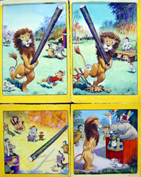 Leo The Friendly Lion - The Caber Toss art by Virginio Livraghi