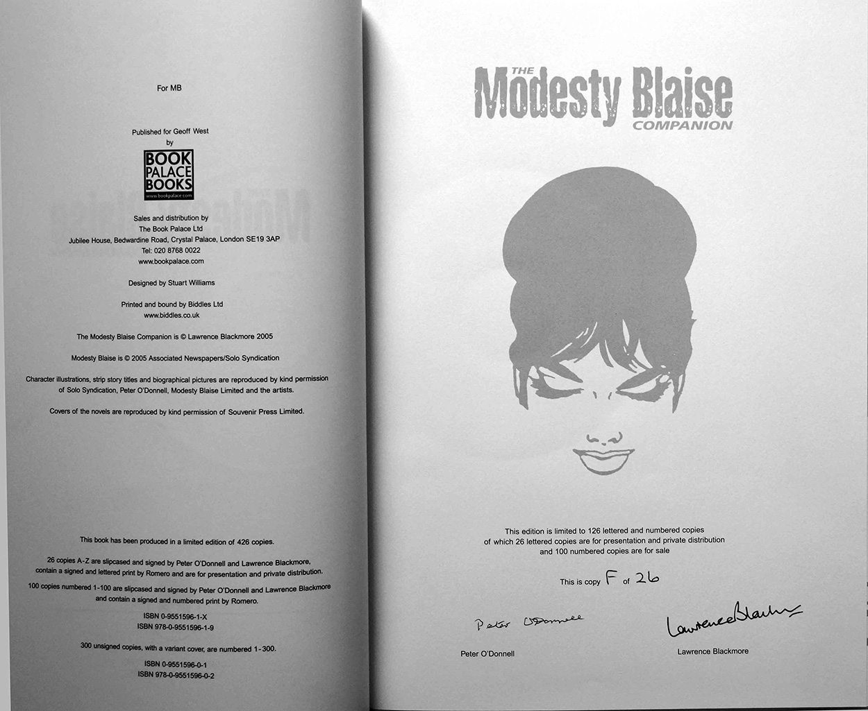 Lettered Signed Title Page (click for bigger picture)