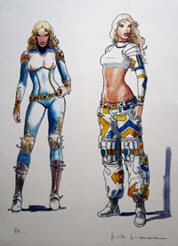 Barbarella in Extreme Space Suit art by Milo Manara