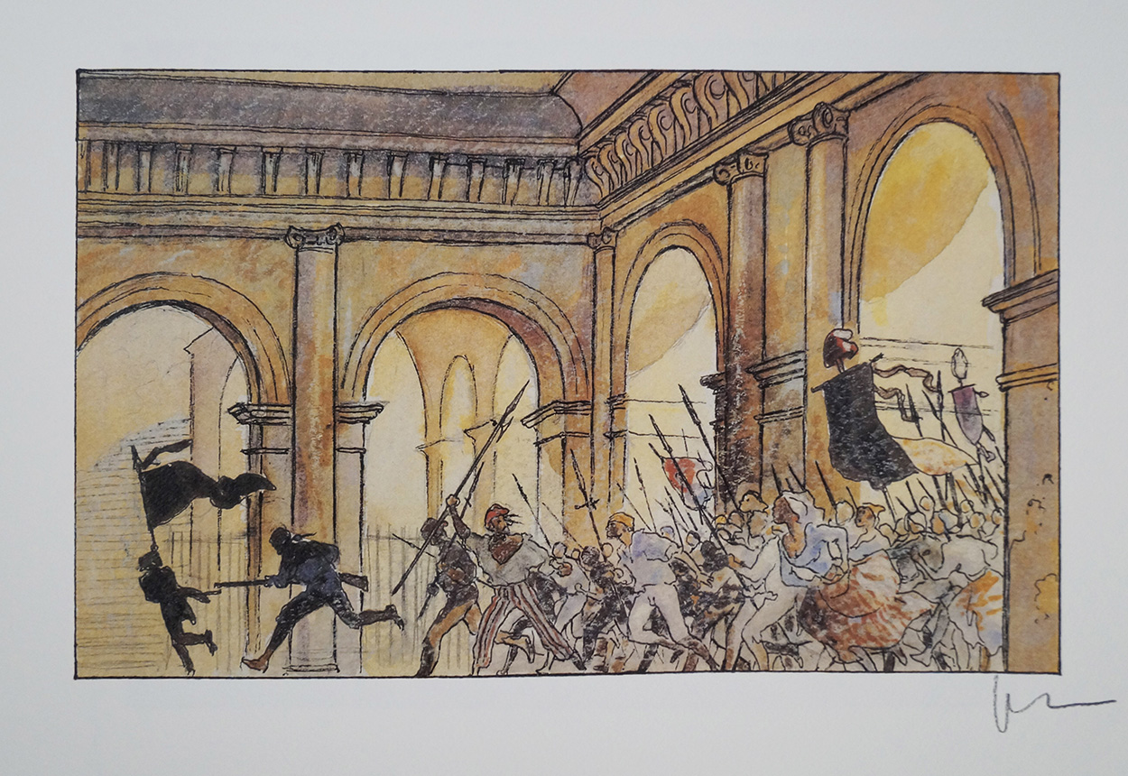 The Throng of Revolution (Limited Edition Print) (Signed) art by The French Revolution (Manara) Art at The Illustration Art Gallery
