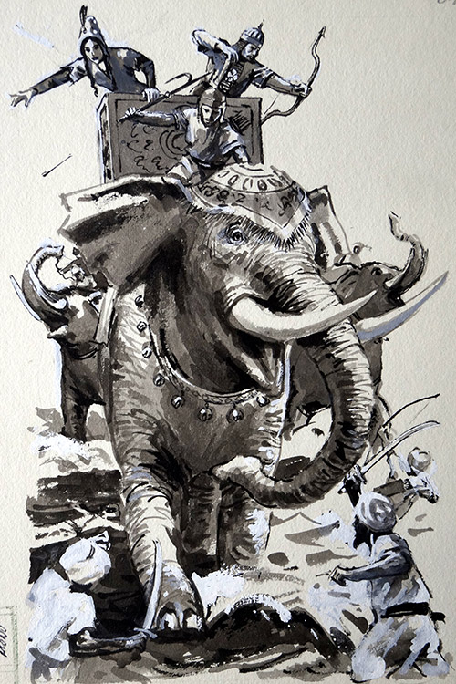 War Elephant (Original) by William Francis Marshall at The Illustration Art Gallery