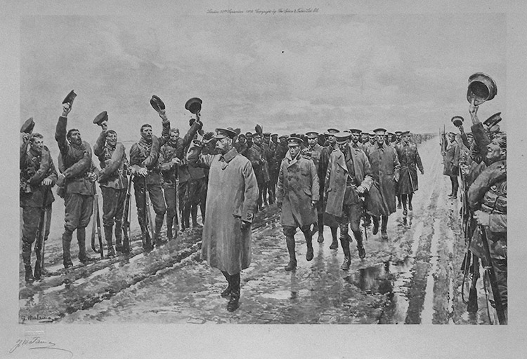 The King at the Front  (World War I) (Limited Edition Print) (Signed) by World Wars (Matania) at The Illustration Art Gallery