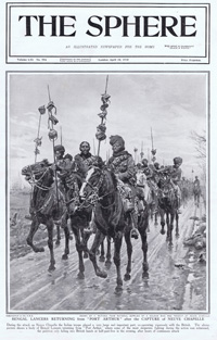 Bengal Lancers returning from Port Arthur after the Capture of Neuve Chapelle (original) (Print)
