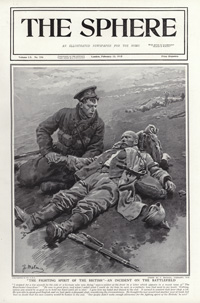 The Fighting Spirit of the British, an Incident on the Battlefield (original cover page) (Print)