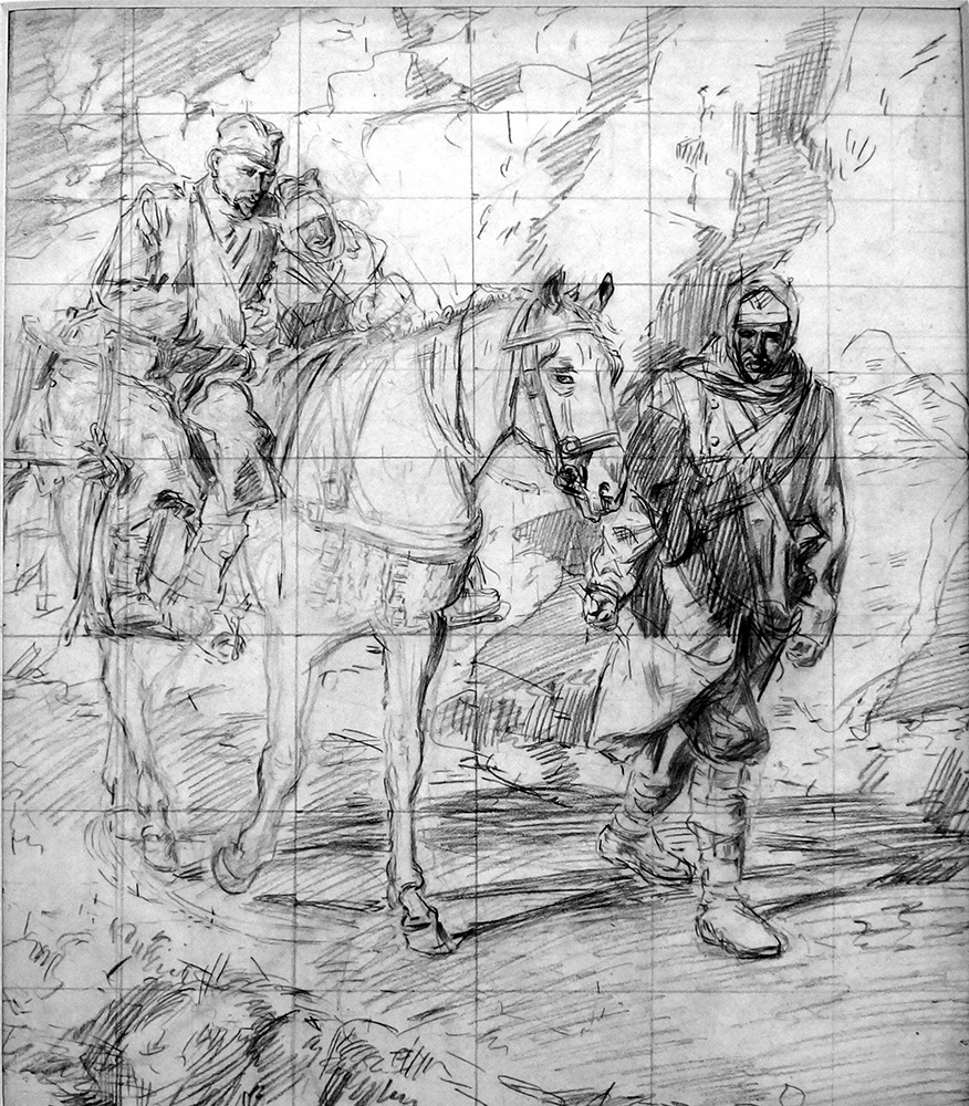 World War One Sketch 1 (Original) (Signed) art by World Wars (Matania) at The Illustration Art Gallery