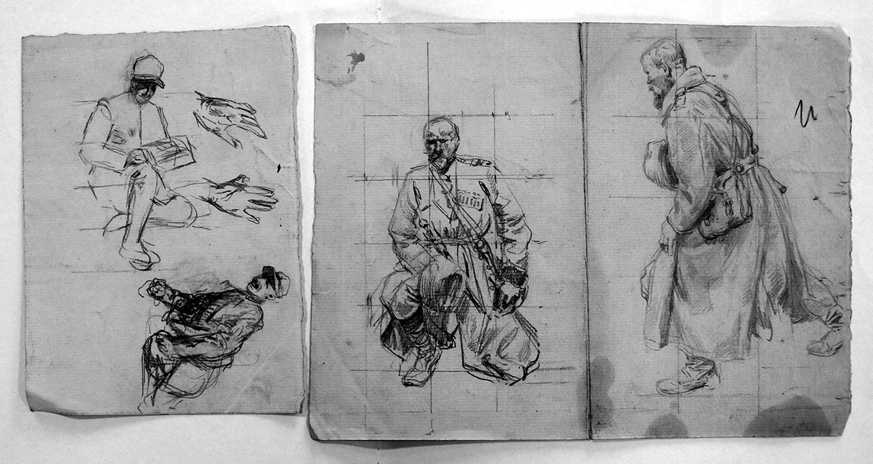 World War One Sketch 6 (Original) art by World Wars (Matania) at The Illustration Art Gallery