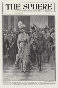The King and Queen at St Paul's  (original cover page The Sphere 1918) (Print)
