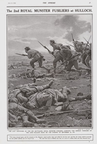 The 2nd Royal Munster Fusiliers at Hulloch 1916  (original cover page The Sphere 1916) (Print)