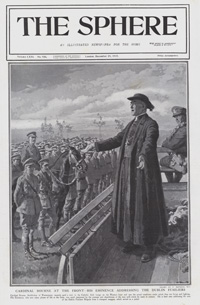 Cardinal Bourne addressing the Dublin Fusiliers in 1917