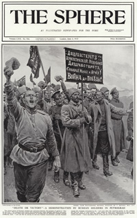 Death or Victory in Petrograd 1917  (original cover page The Sphere 1917) (Print)