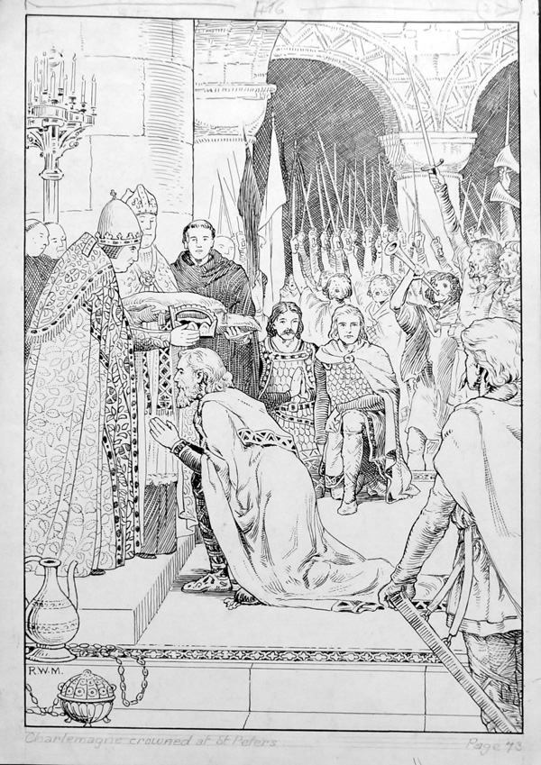 King Charlemagne (Original) (Signed) by Robert Wilson Matthews Art at The Illustration Art Gallery