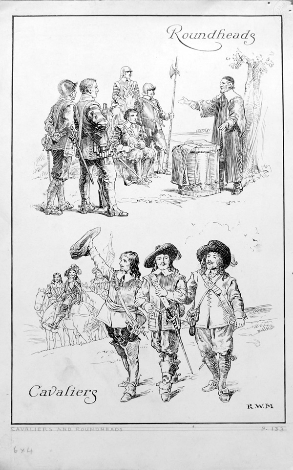 Cavaliers & Roundheads (Original) (Signed) by Robert Wilson Matthews Art at The Illustration Art Gallery