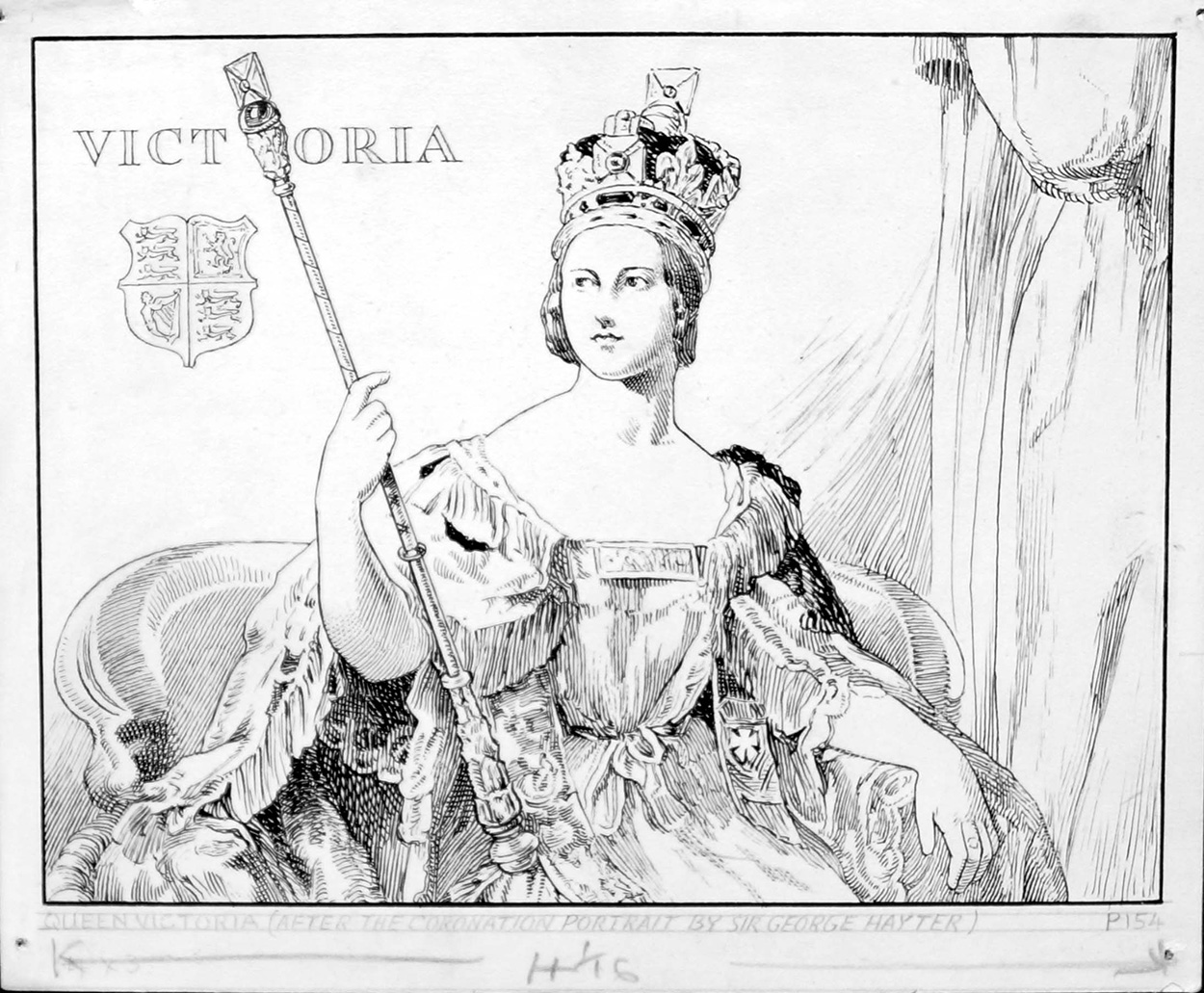 Queen Victoria (Original) art by Robert Wilson Matthews Art at The Illustration Art Gallery