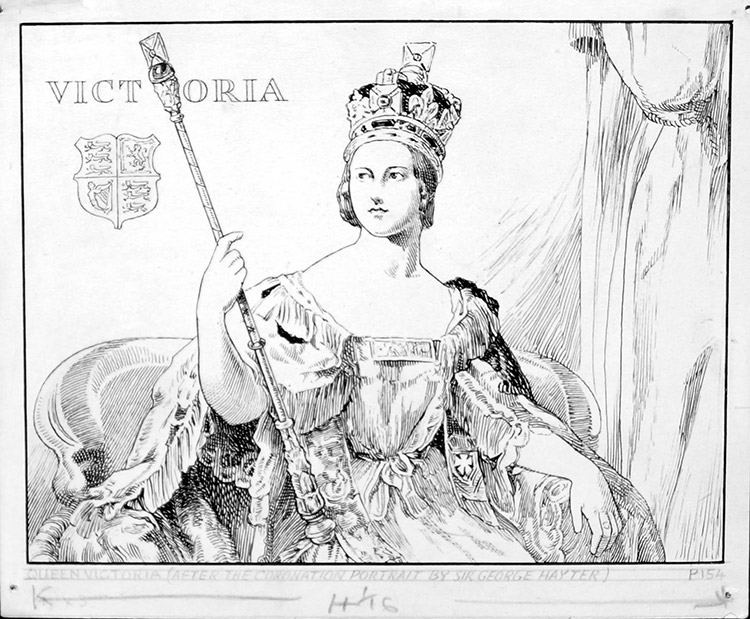 Queen Victoria (Original) by Robert Wilson Matthews Art at The Illustration Art Gallery