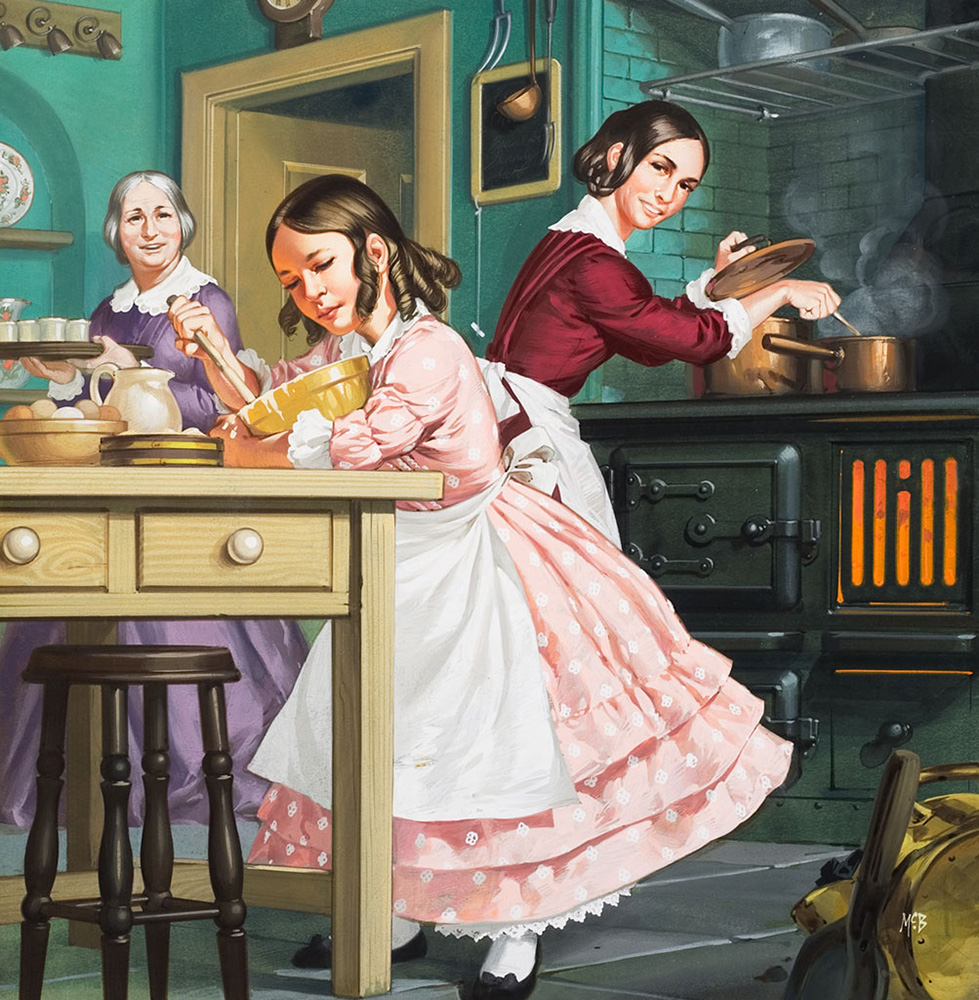 Portrait of Mrs Beeton as a child (Original) (Signed) art by British History (Angus McBride) at The Illustration Art Gallery