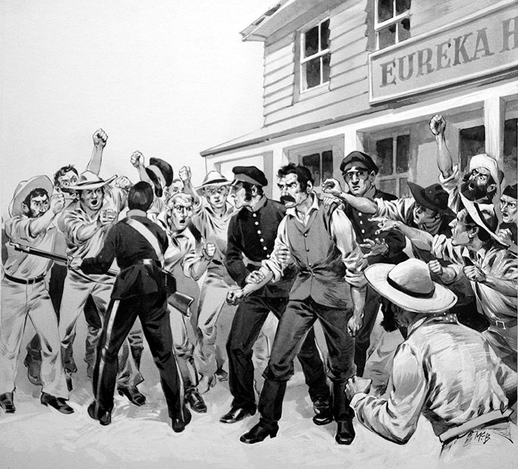 The Defence of the Eureka Stockade (Original) (Signed) by Angus McBride at The Illustration Art Gallery