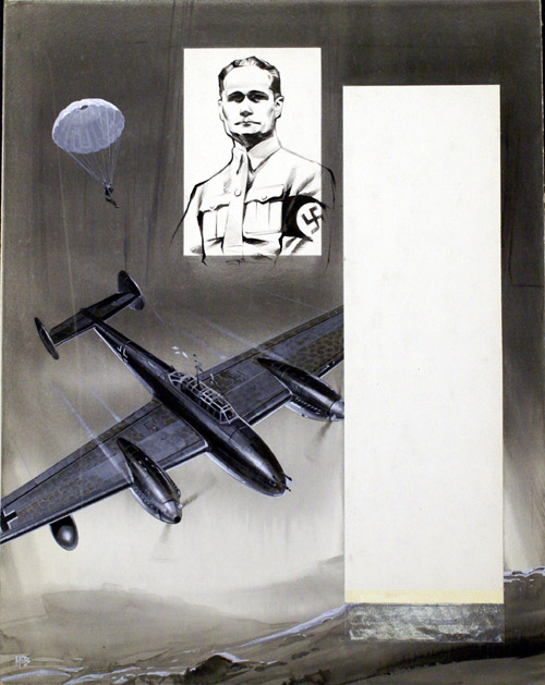 The Flight of Rudolf Hess (Original) (Signed) by British History (Angus McBride) at The Illustration Art Gallery