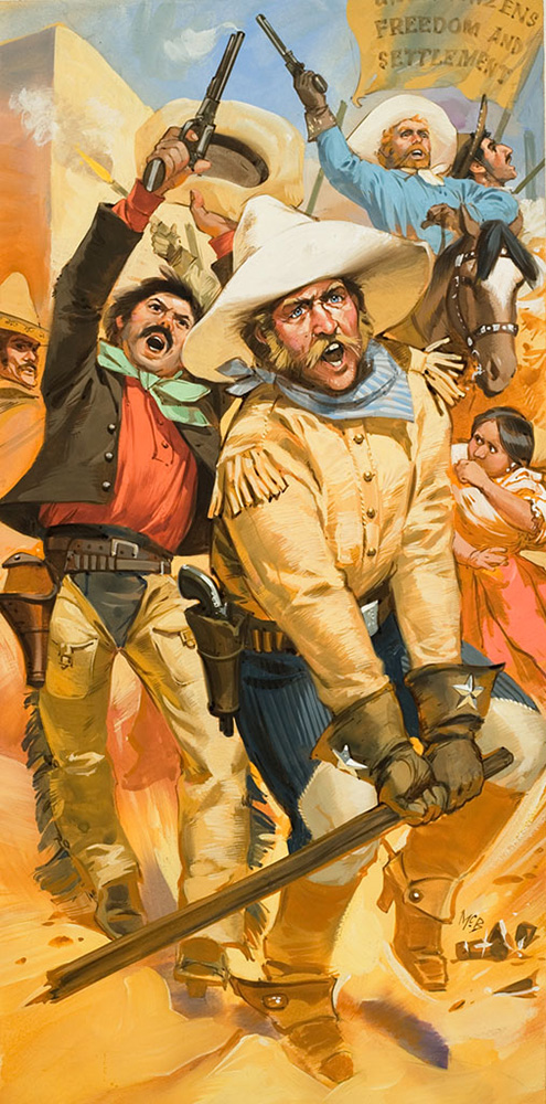 Trouble In Texas (Original) (Signed) art by American History (Angus McBride) at The Illustration Art Gallery
