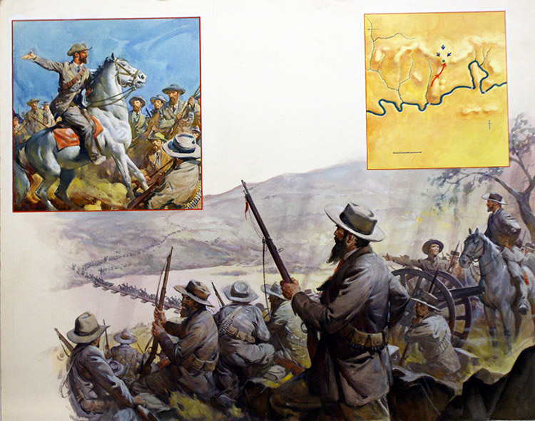 Louis Botha & the Battle of Spion Kop (Original) by James E McConnell at The Illustration Art Gallery