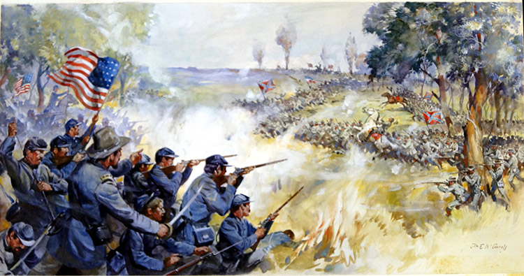 Pickett's Charge 1863 (Original) (Signed) by James E McConnell Art at The Illustration Art Gallery