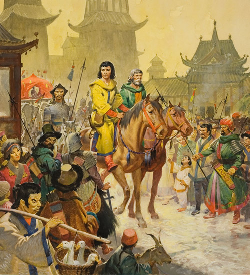 Marco Polo in Peking (Original) by James E McConnell at The Illustration Art Gallery