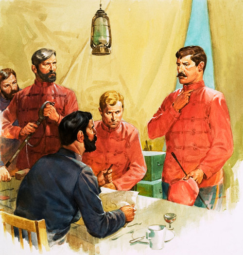 Lieutenant Carey reporting the death of Prince Louis Napoleon (Original) by James E McConnell Art at The Illustration Art Gallery
