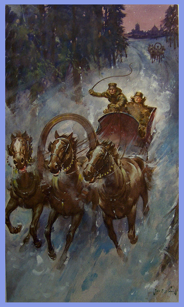 Sleigh Ride (Original) (Signed) art by James E McConnell Art at The Illustration Art Gallery