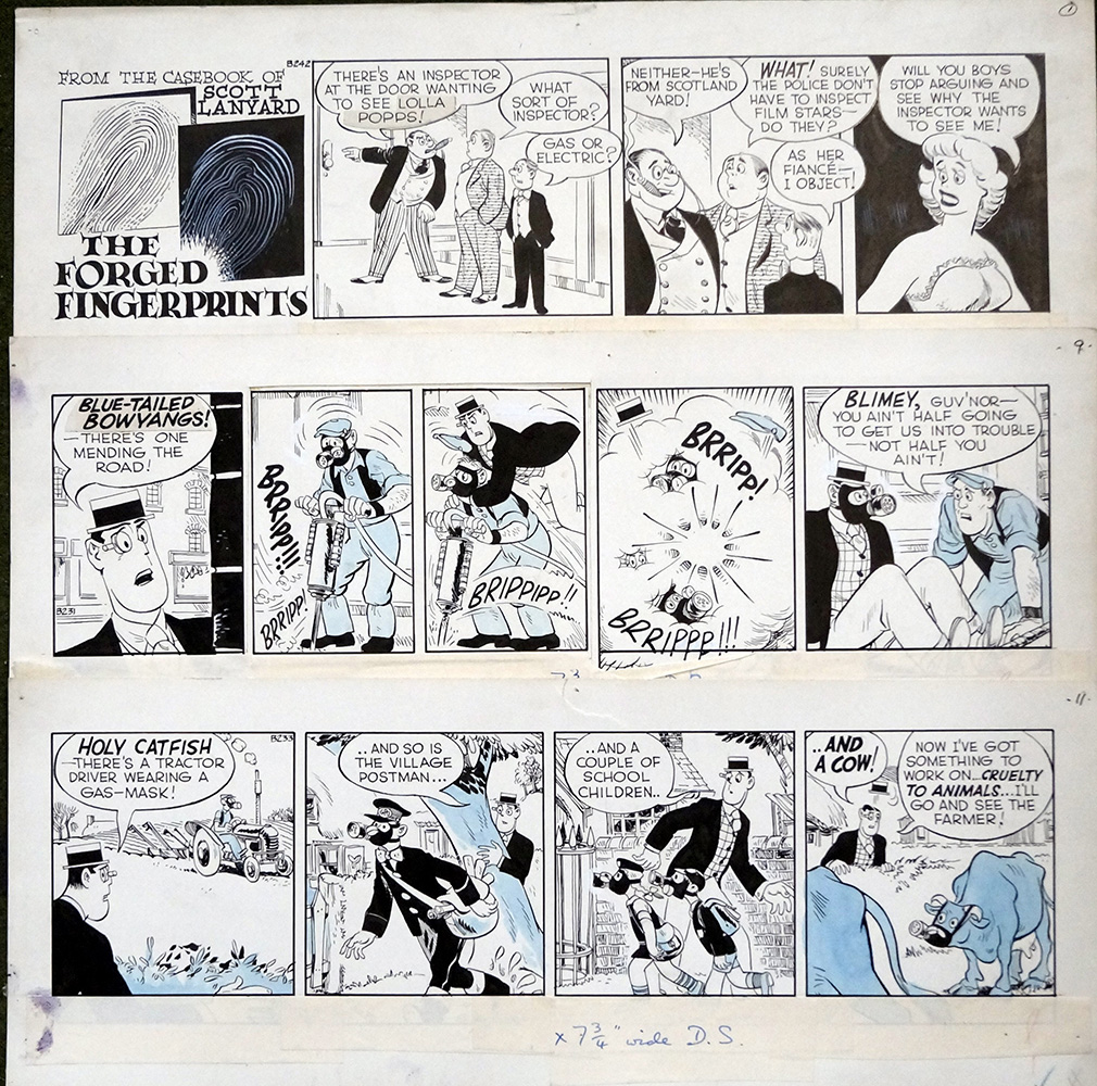 Scott Lanyard (THREE newspaper strips) (Originals) art by Hugh McClelland Art at The Illustration Art Gallery