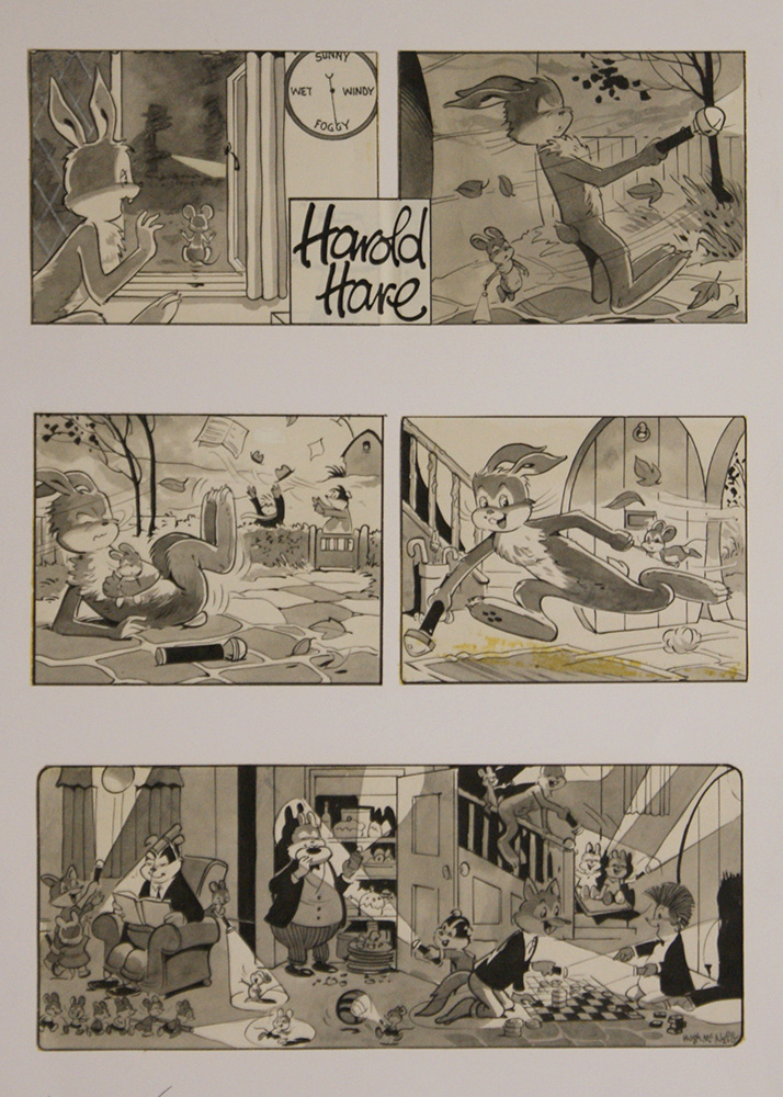 Harold Hare: Foggy Fun (Original) (Signed) art by Hugh McNeill Art at The Illustration Art Gallery
