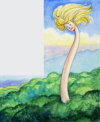 Alice with Her Head in the Clouds: Alice in Wonderland 33 (Original)