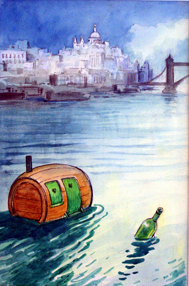 Katie Mouse Goes to London: Travels with Bottle (Original) art by Katie Country Mouse (Mendoza) at The Illustration Art Gallery
