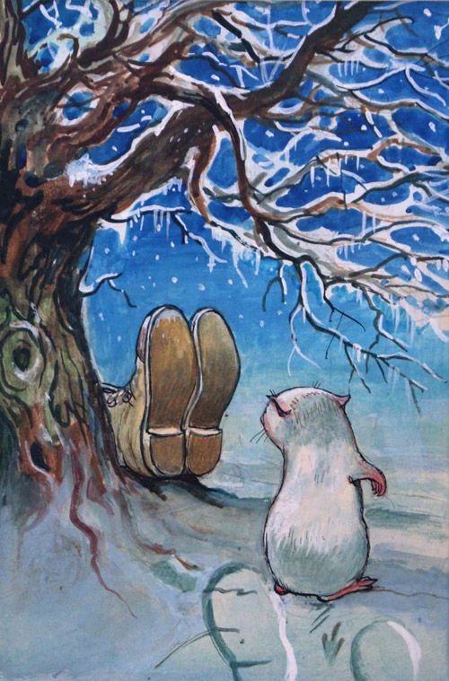 Gulliver Guinea-Pig: The Snow Sleeper (Original) by Gulliver Guinea-Pig (Mendoza) at The Illustration Art Gallery