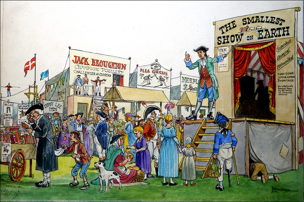 The Smallest Show On Earth (Original) (Signed) art by Gulliver's Travels (Mendoza) at The Illustration Art Gallery