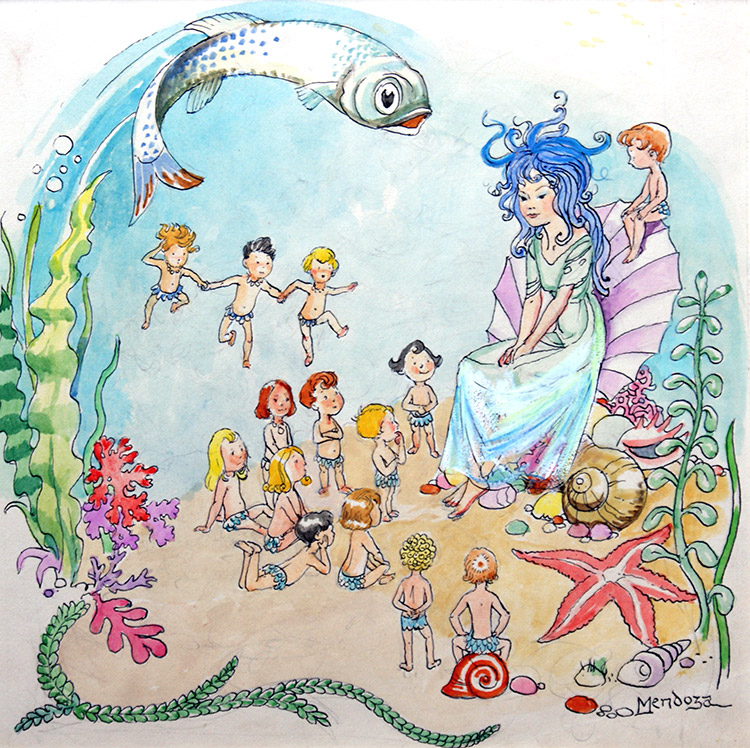The Water Babies (Original) (Signed) by The Water Babies (Mendoza) at The Illustration Art Gallery