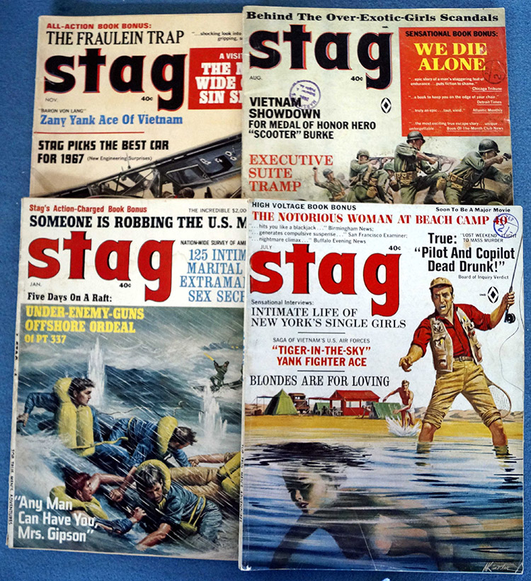Collection of Four 1960s “Mens” magazines including Stag at The Book Palace