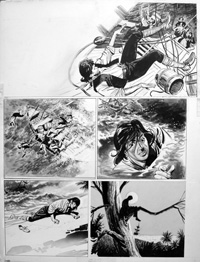 Robinson Crusoe - Instalment 2 (TWO pages) art by Colin Merrett