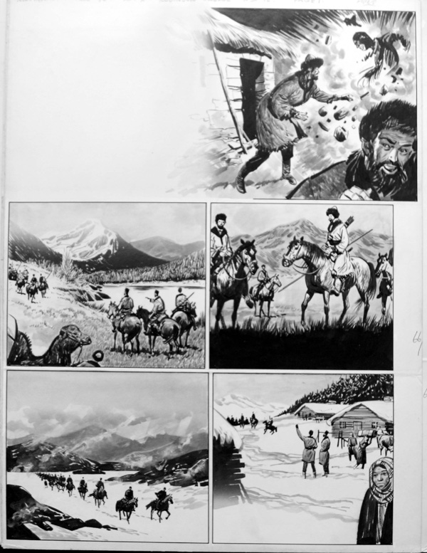 Robinson Crusoe - Instalment 12 (TWO pages) (Originals) by Robinson Crusoe (Merrett) Art at The Illustration Art Gallery