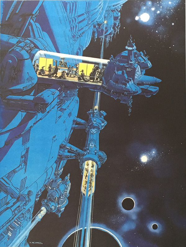 The Last Additional Train: Space Train (Limited Edition Print) (Signed) by Jean-Claude Mézières at The Illustration Art Gallery
